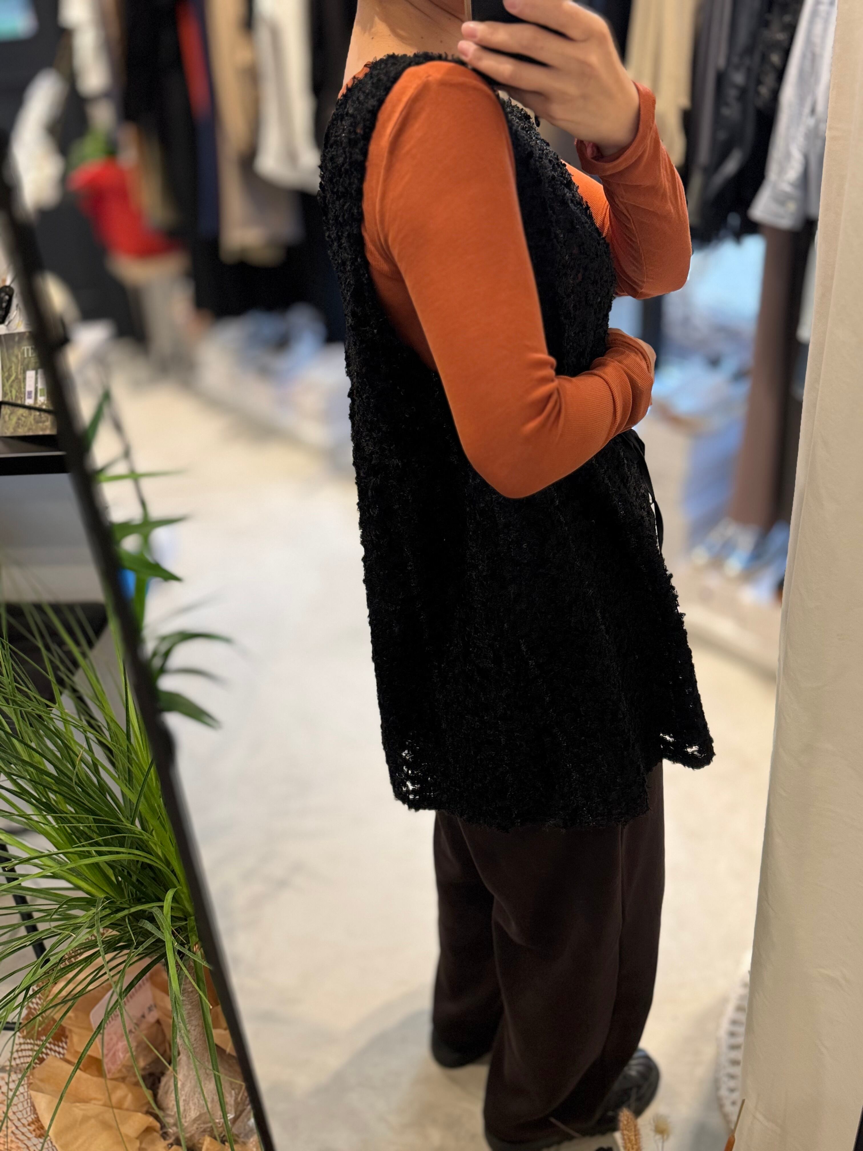 【SELECT】リング刺繍レース2wayベスト 15-0707