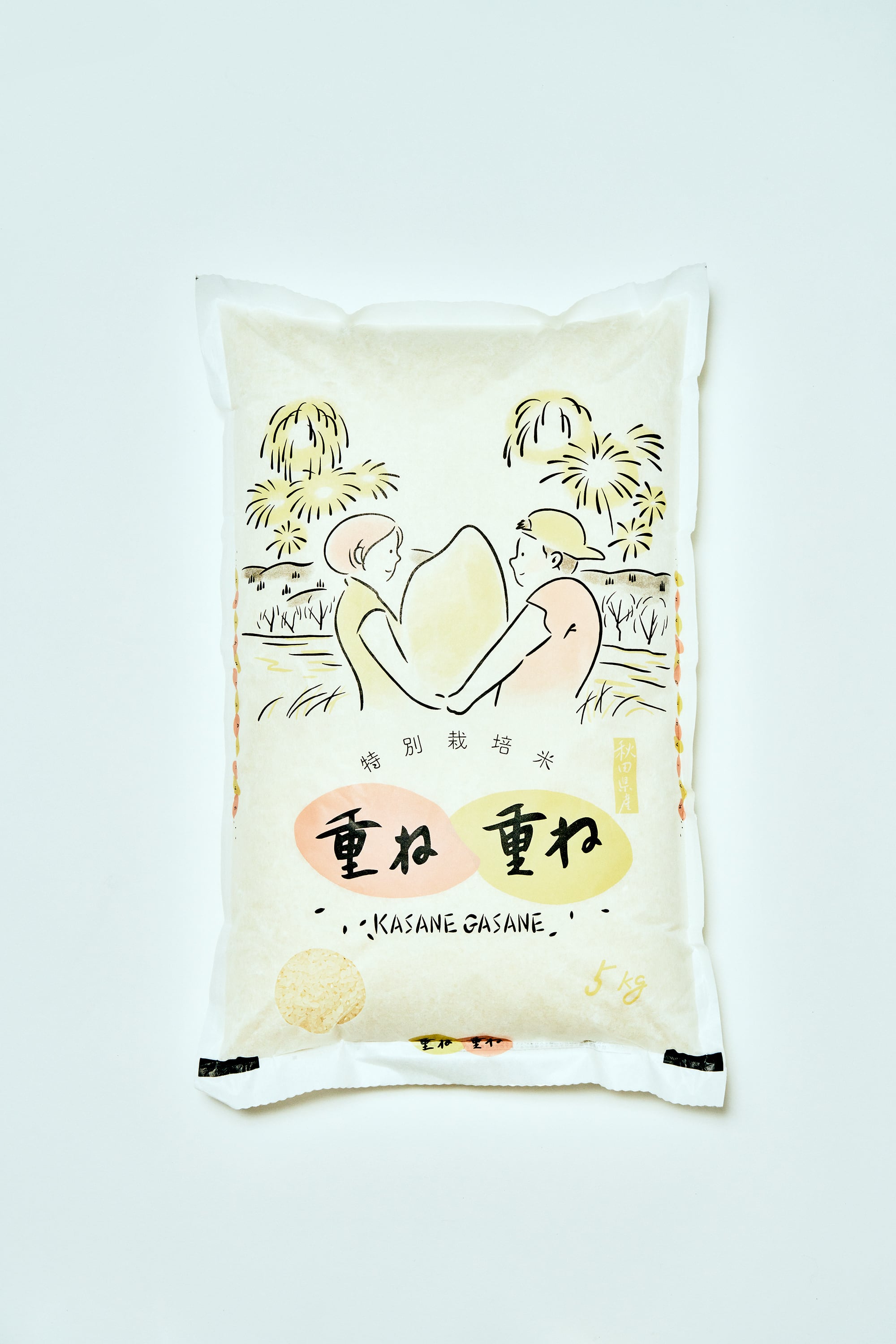 令和5年　新米】5kg　精白米　秋田県産　秋田の特別栽培米　重ね重ね　重ね重ね　1袋