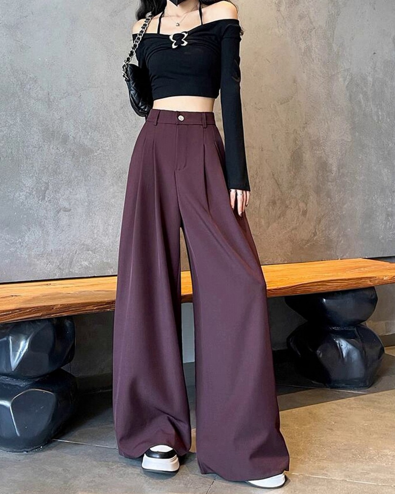 タックワイドレッグパンツ  4color  A0598 - 15