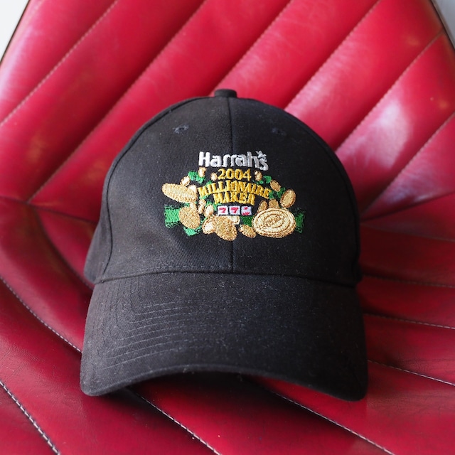 04’s Harrah's Millionaire Maker Casino Tournament Embroidred Cap カジノトーナメント 777 刺繍 キャップ