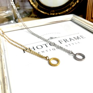 ステンレスシンプルサークルペアネックレス