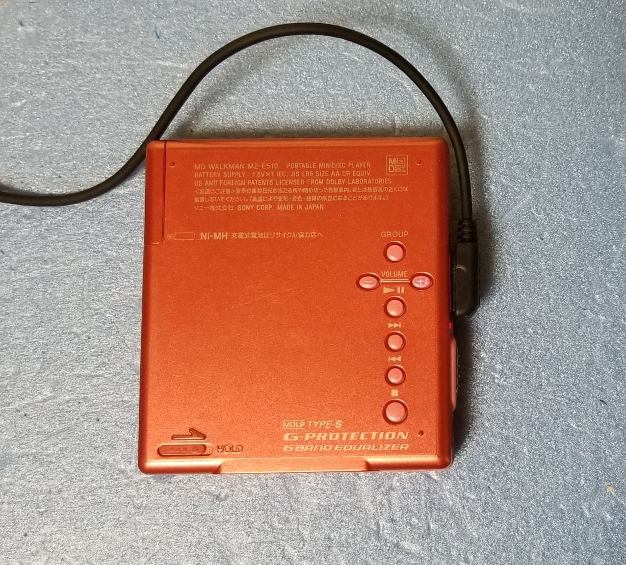 ソニー ポータブルMDプレーヤー MZ-E510 オレンジ 【公式通販】