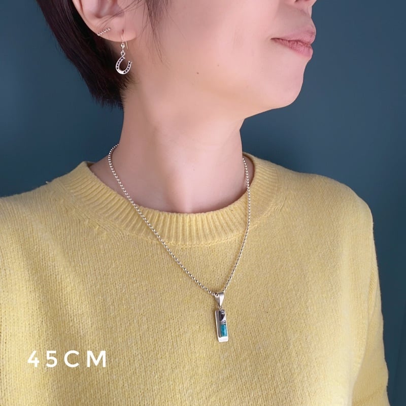 Indian Jewelry 》 ターコイズ インレイペンダント 一点物 ネックレス