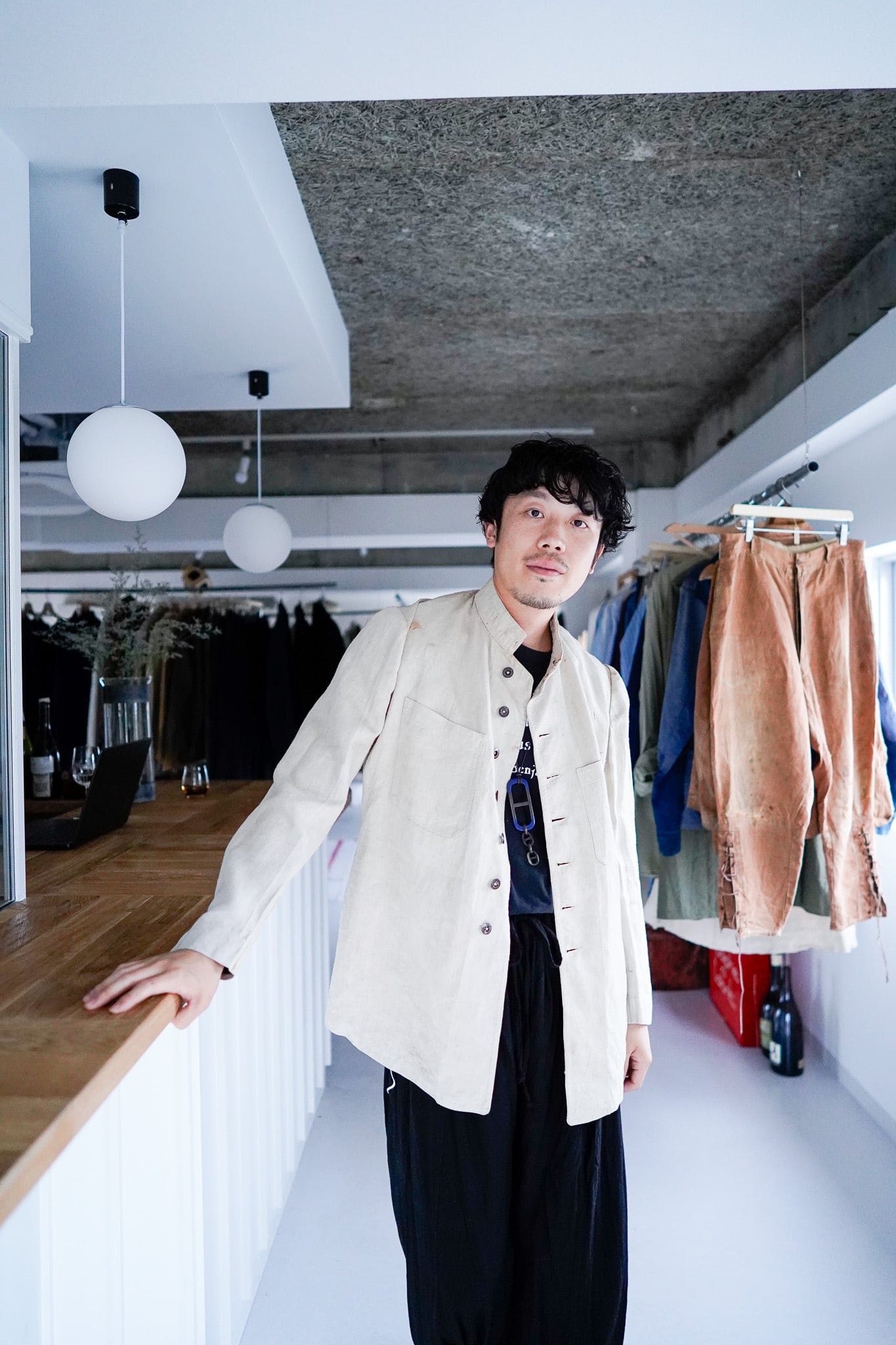 トップス French Colonial HBT Linen jacket French Colonial HBT Linen jacket