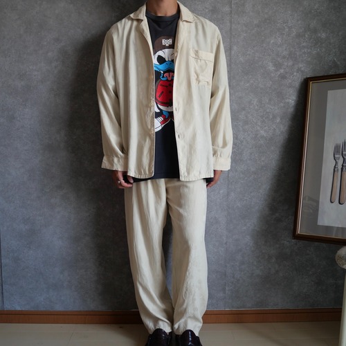 00s china silk pajamas set up