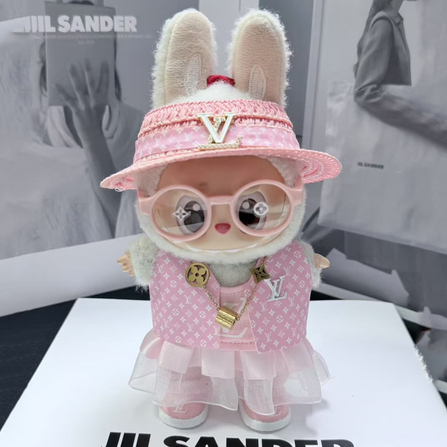 【2026ファッションシリーズ】少量製作♡ ピンクで包む、上品でエレガントなラブブのための6点フルコーデ。the monsters Labubu 17cm用 17cm専用 6点セット 甘くて上品 エレガント 高品質フルセット おしゃれ完成