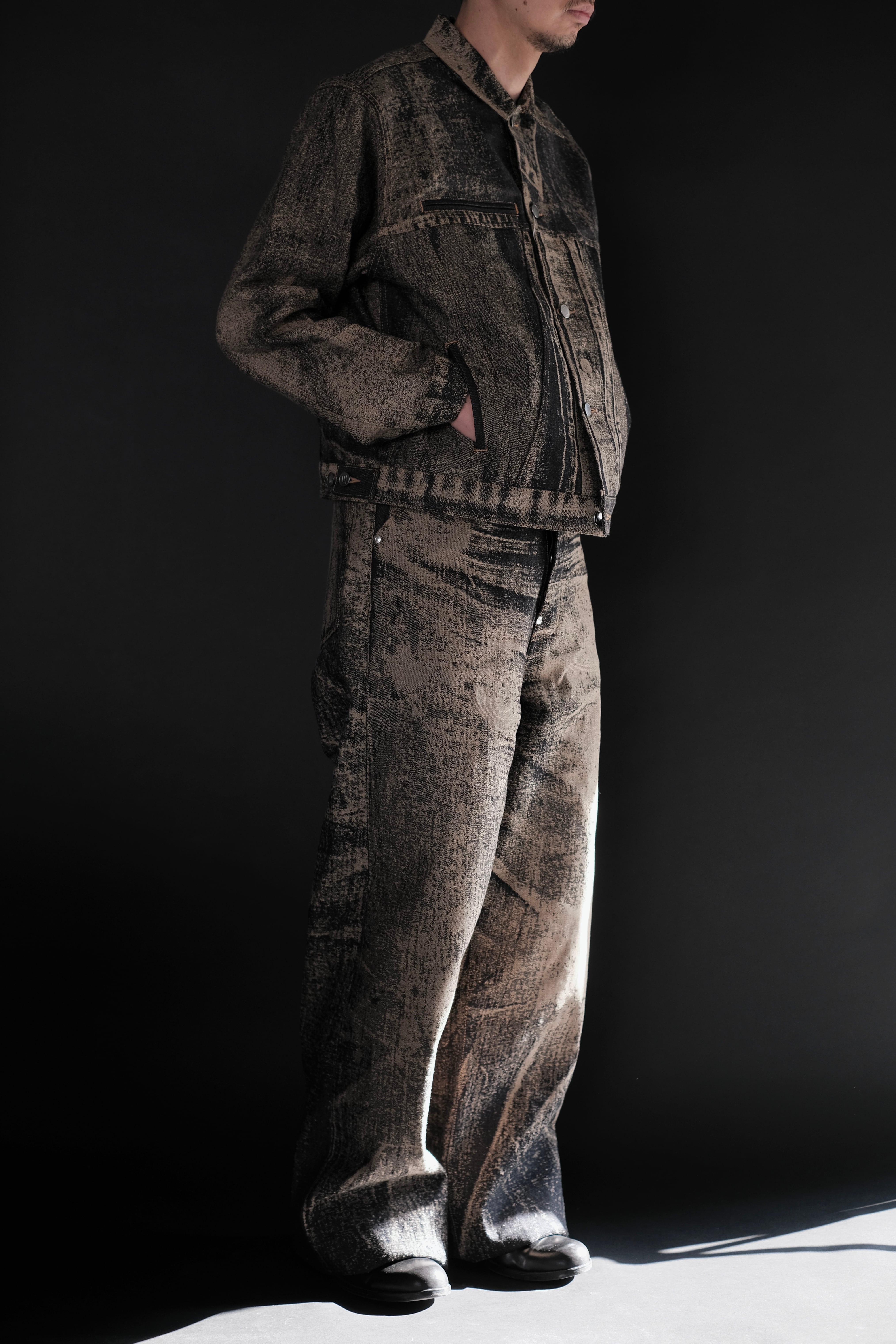 DAISUKE TANABE / x-ray jacuard denim trouser | LIVING