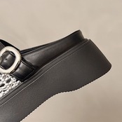 メッシュ素材 厚底 サンダル  90018