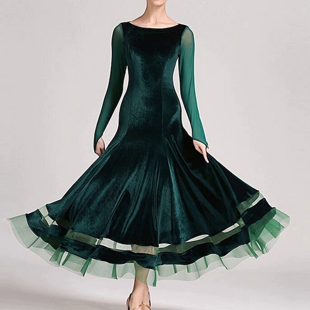 エレガンスフロー ロングスリーブ ダンスドレス ds0978