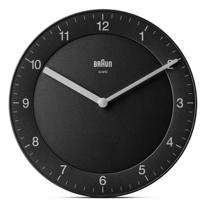 【特価処分】【正規輸入品】BRAUN/ブラウン 壁掛け時計 アラーム ウォールクロック ホワイトブラック BC06B
