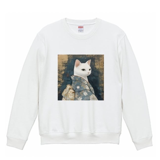 「蒼金の刻-優美な肖像」スウェット リブ付/"Blue Gold - Graceful Portrait" Sweatshirt with Ribbed Detail
