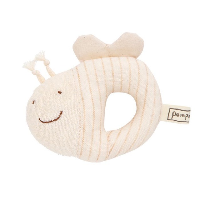 オーガニック「みつばち」ガラガラ (Y-1194) pompkins BABY