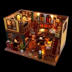 DIY ミニチュア ブックエンド ミニチュアハウス マジックハウス パズル 手作り組み立て 建築模型 クリエイティブ 誕生日 プレゼント クリスマス おしゃれ インテリア 北欧 ホリデー 木製