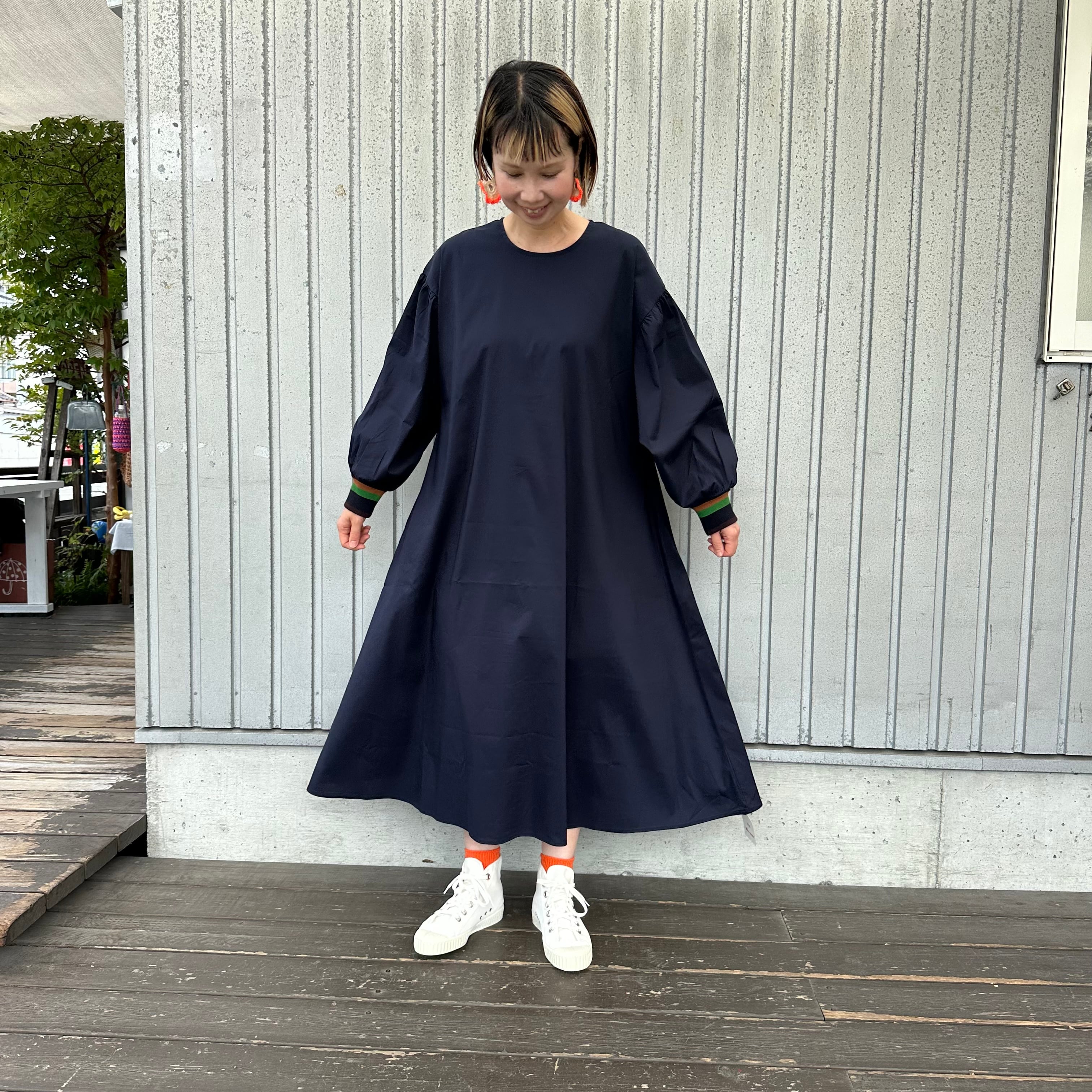 袖口ライン入リブワンピース/Mao made'25AW/541302 | WACKY