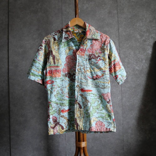 70s hangten cotton aloha shirt