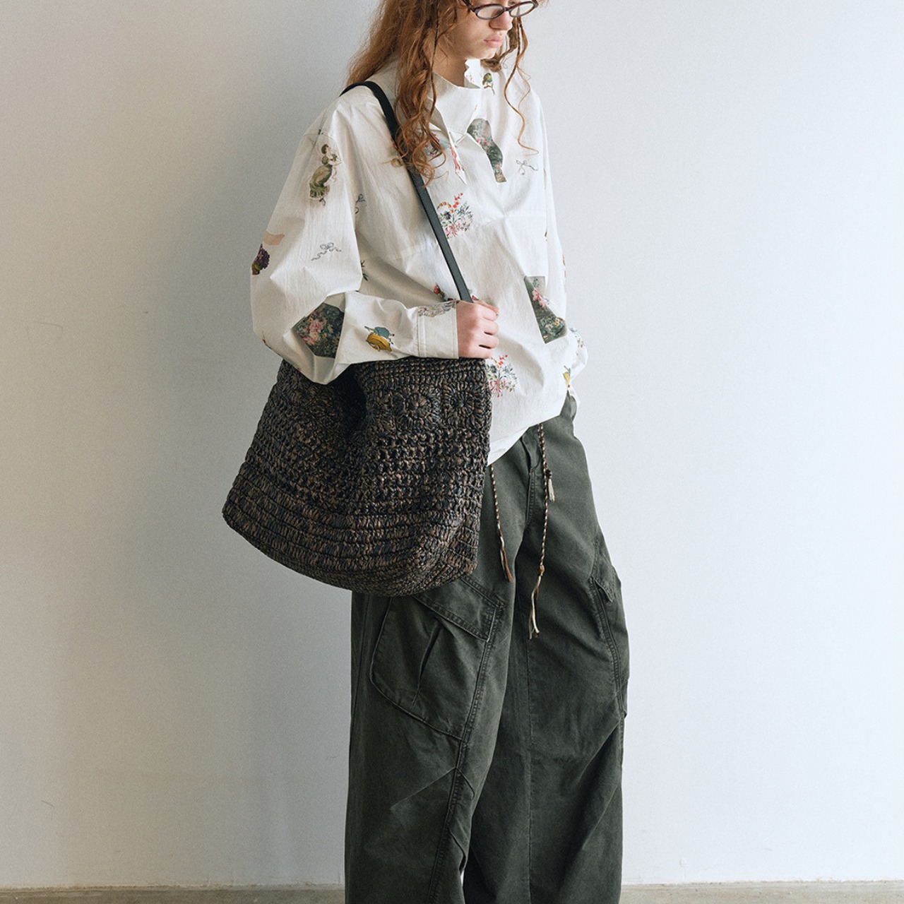 Art Print Asymmetry Shirt T3883