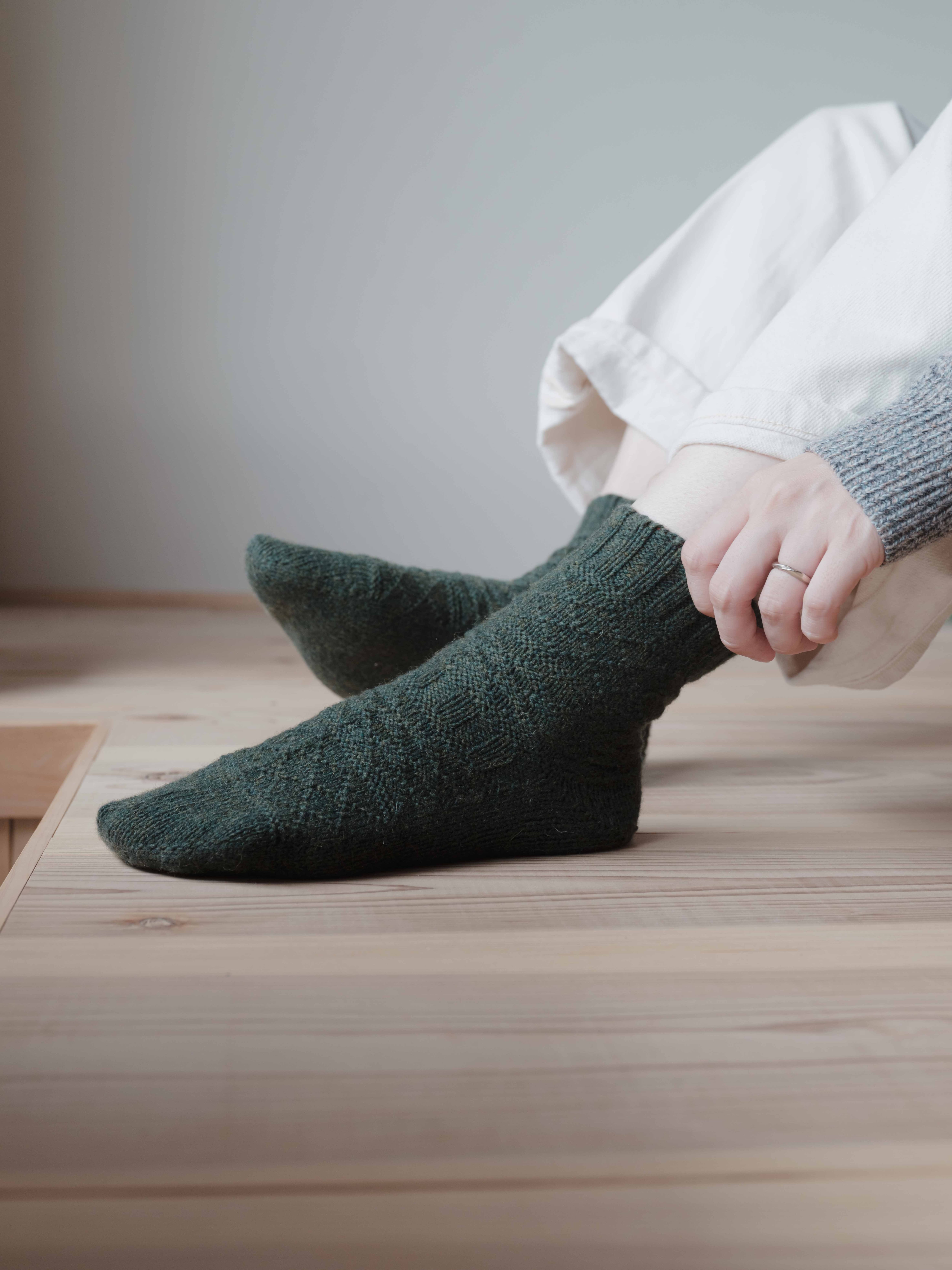 ガンジー模様の靴下｜SORA16 さんコラボキット | ［hus:］フース