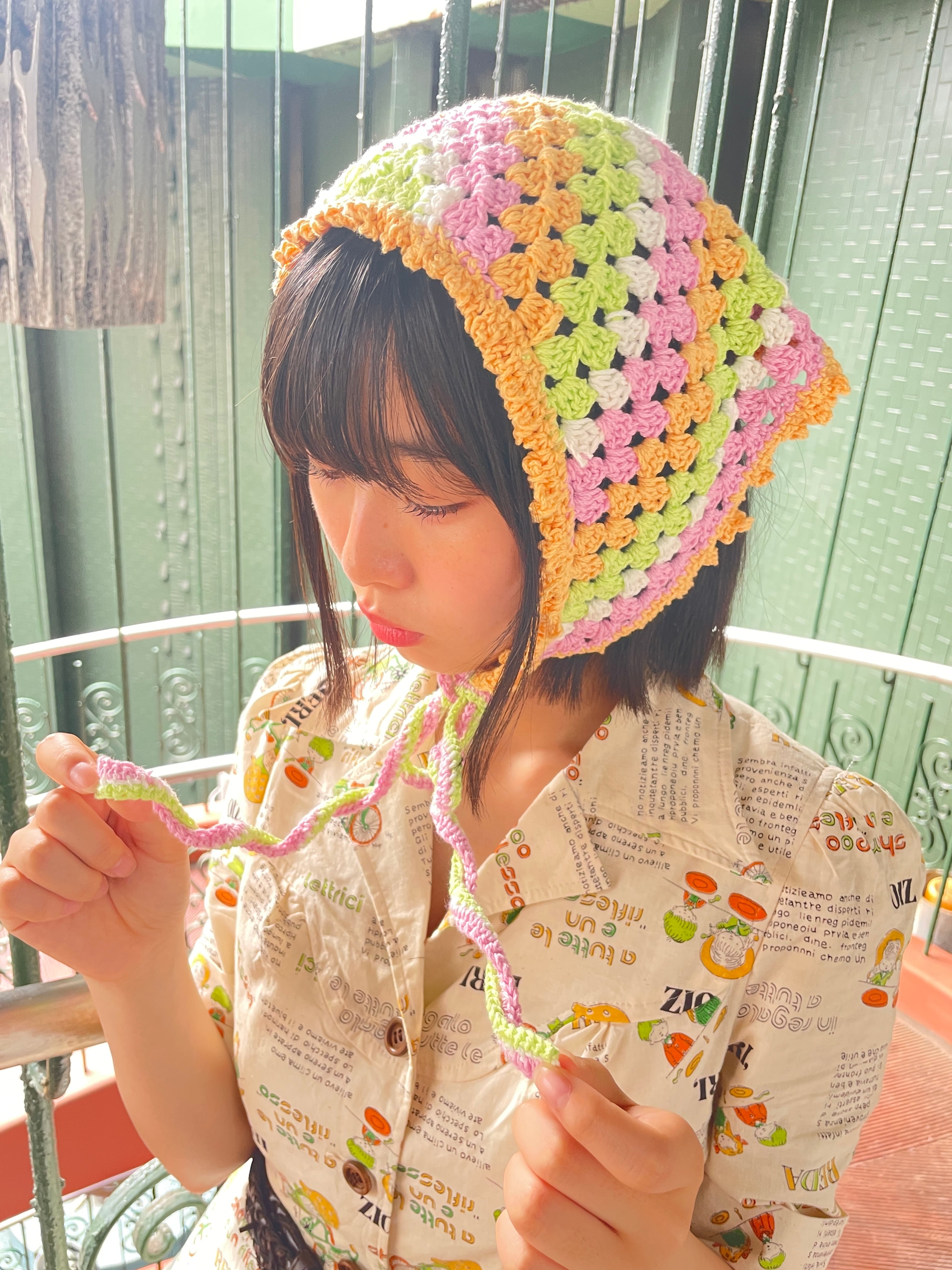 一点物 サマーニット ヘッドドレス ニットバンダナ | MELON