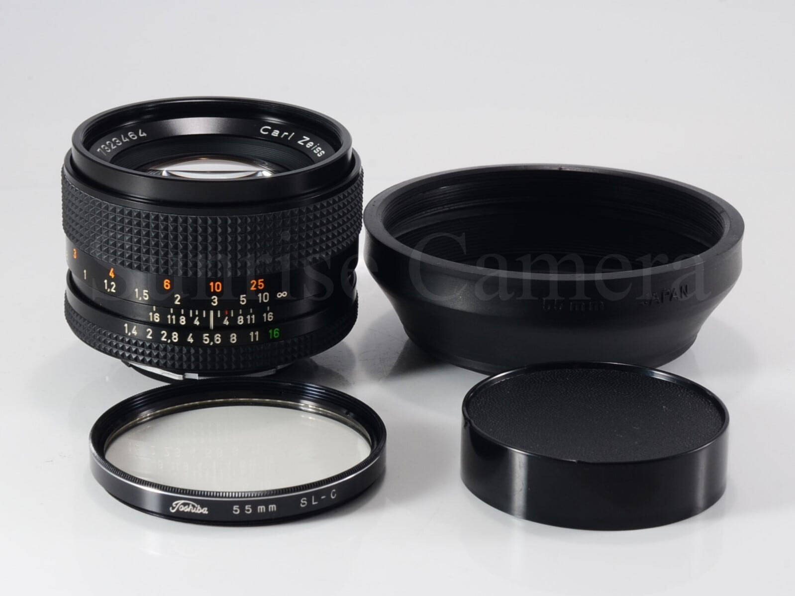 中古】CONTAX Carl Zeiss Planar T* 50mm F1.4 MMJ 純正ラバーフード付