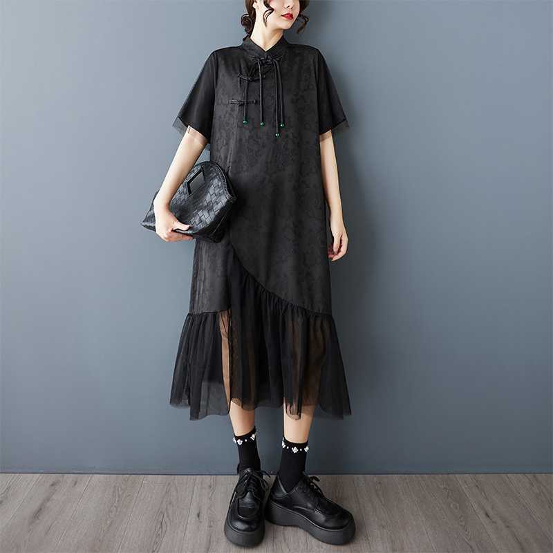ダークロータス チャイナドレス M24397 | 奇妙な洋装雑貨店 Magica Bazaar