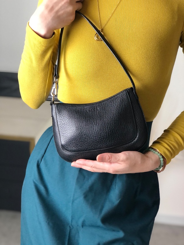 LOEWE ロエベ ハンドバッグ ブラック ロゴ 型押し レザー ミニバッグ vintage ヴィンテージ オールド dxvbfj