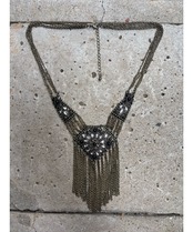 ethnic design vintage necklace-4641-4