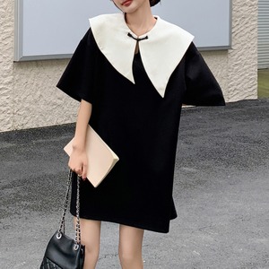 Big collar design dress S784