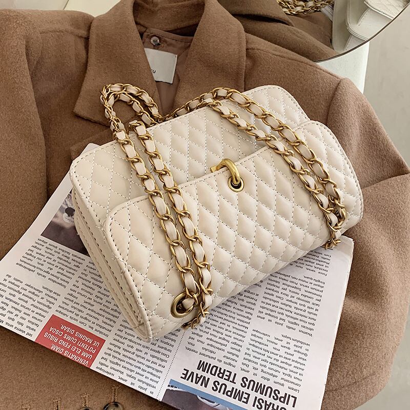 チェーン レディース スクウェア メッセンジャーバッグ 手作りハンドバック60297713377