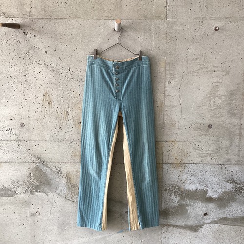 Denim x Leather Pants