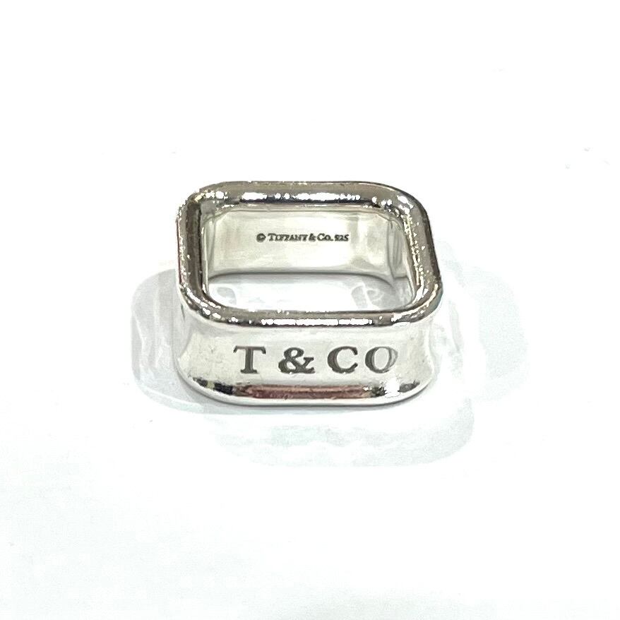 TIFFANY&CO.】2013 希少1837スクエアリング／10-12号／シルバー925