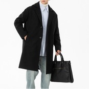 シングルブレスト ノッチドラペルコート af0400