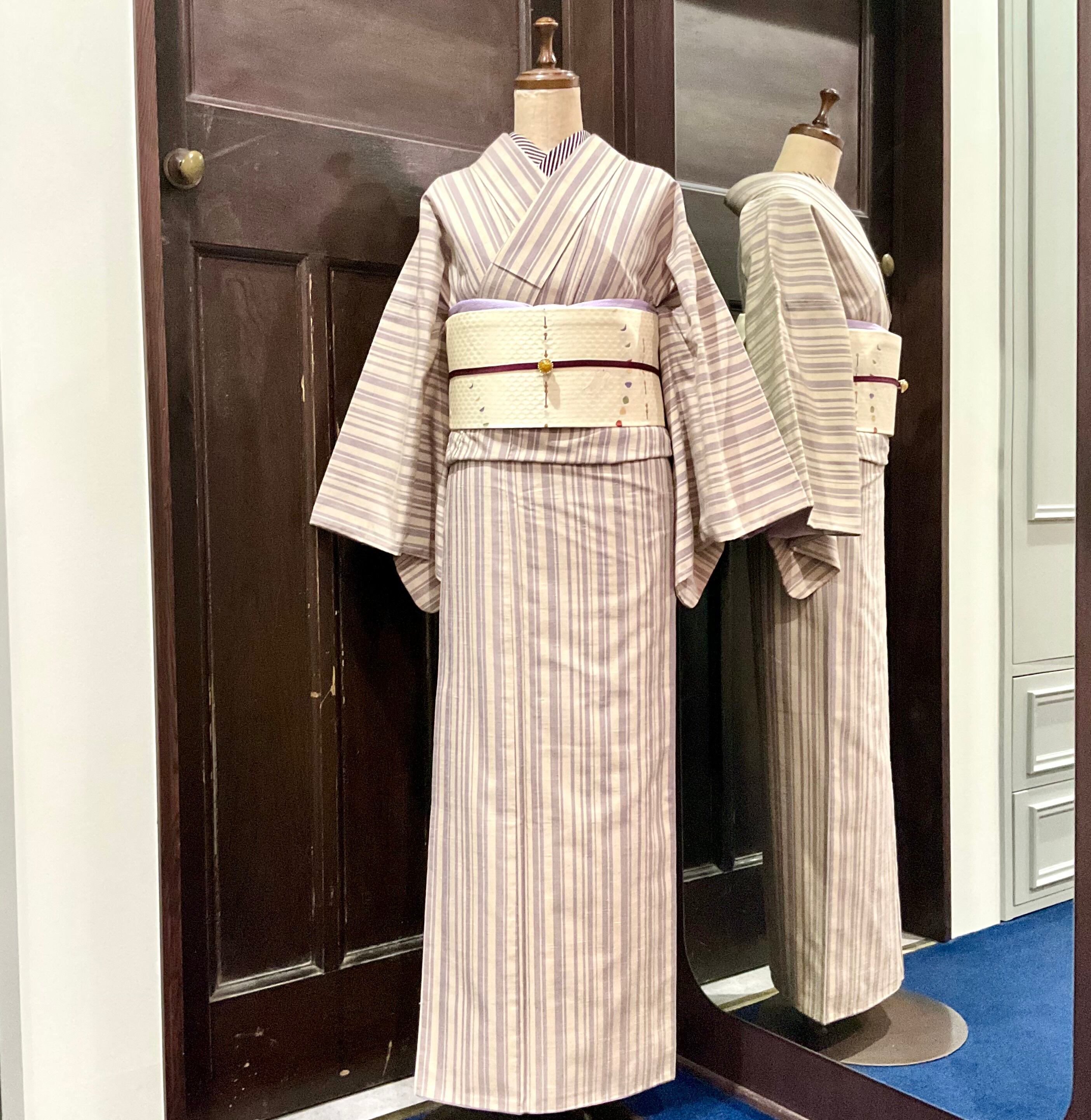 月と白うさぎ＊名古屋帯 白 月 お団子 リサイクル名古屋帯 A432