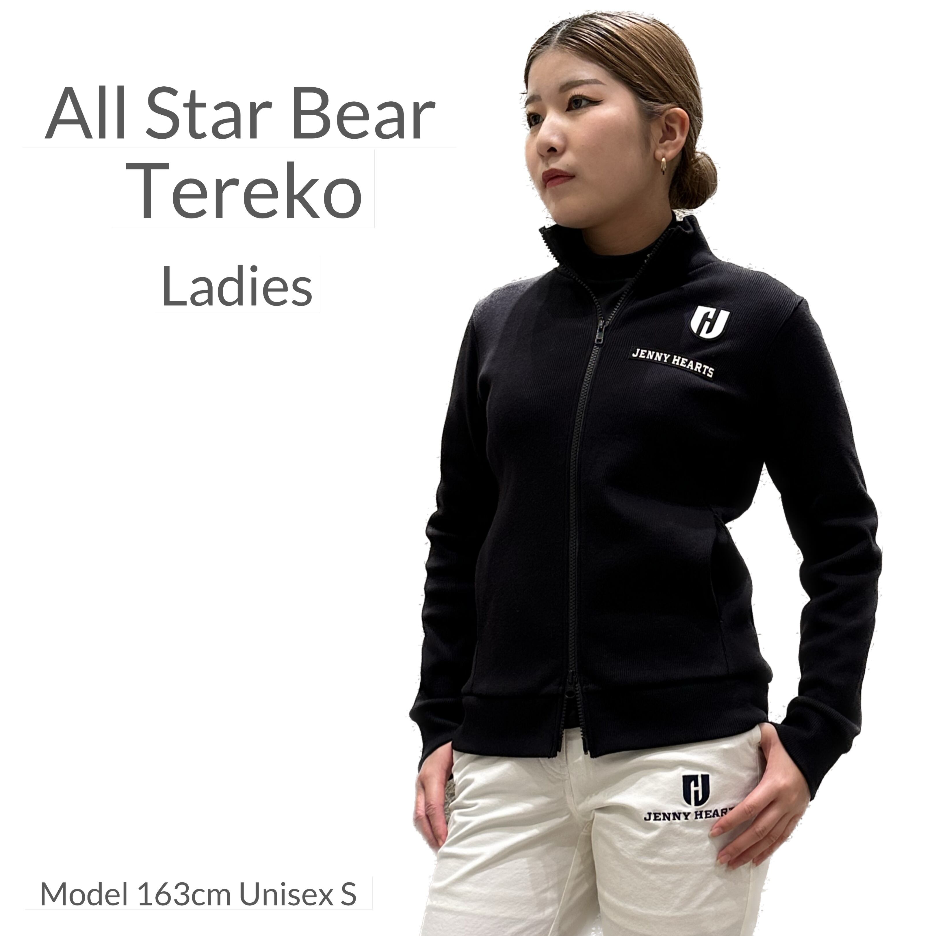 春秋冬＞LADIES ALL STAR BEAR TEREKO GOLF JACKET ゴルフジャケット