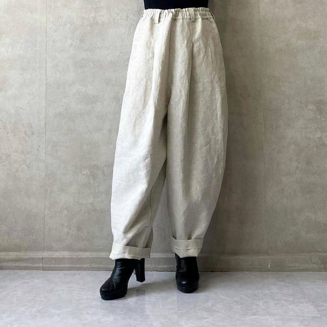 Tapered-Pants (ivory/linen)【カクレミ】