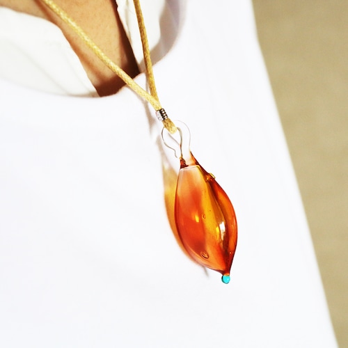 硝子のアロマペンダント<Red & Orange>★ 硝子のアロマペンダント<Red & Orange>★
