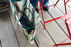 FOLDING BAG STORAGE FOR CAFE Green Stripes/PUEBCO/プエブコ/ラック/荷物おき