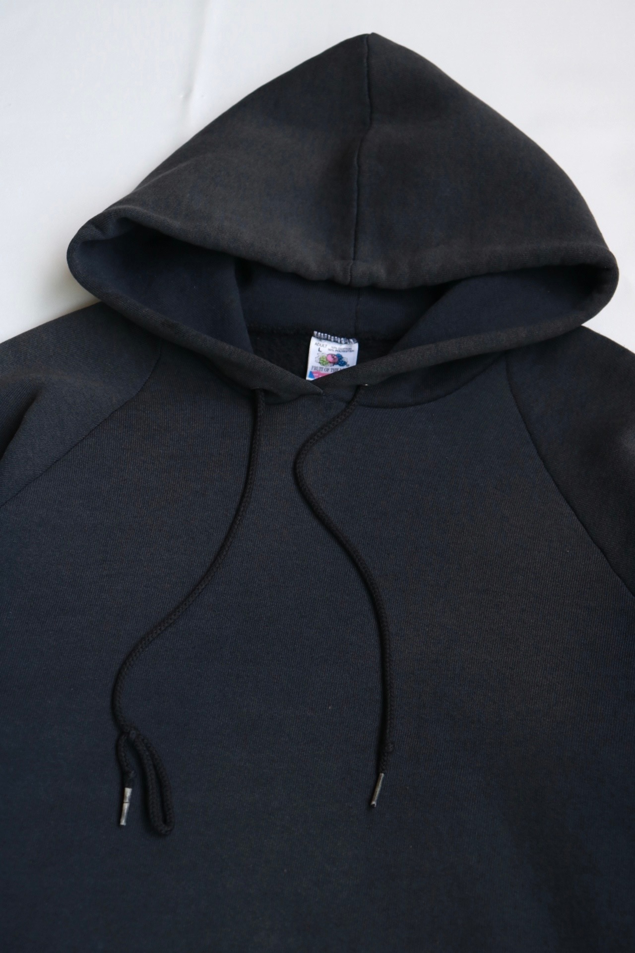 90s Fruit of the loom faded black hoodie