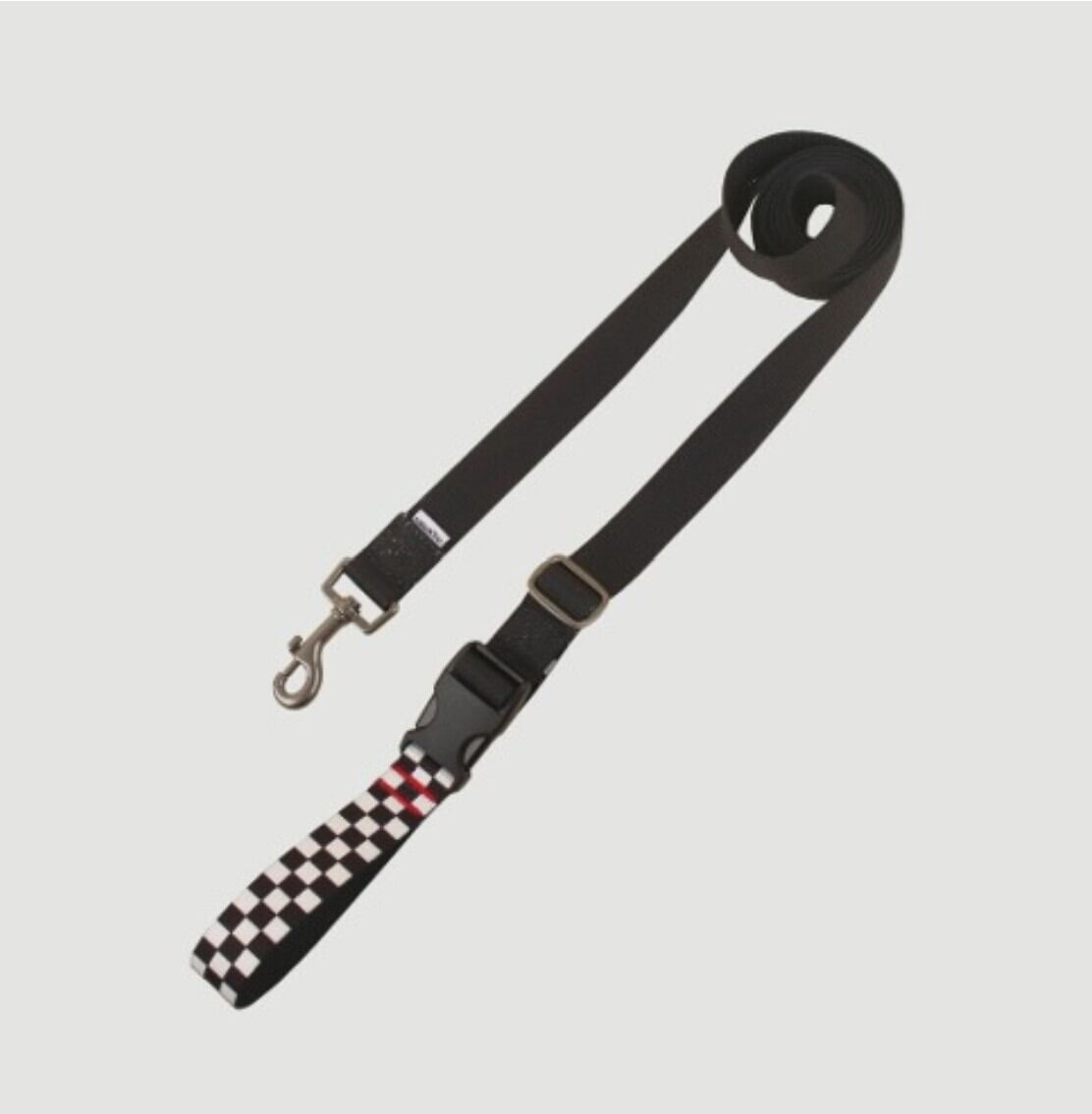 予約【UBUN’TU】Play line Leash handle Check《Black＆Checkerboard》