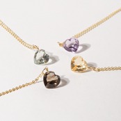 【グリーンアメシスト】ハート 14kgfネックレス