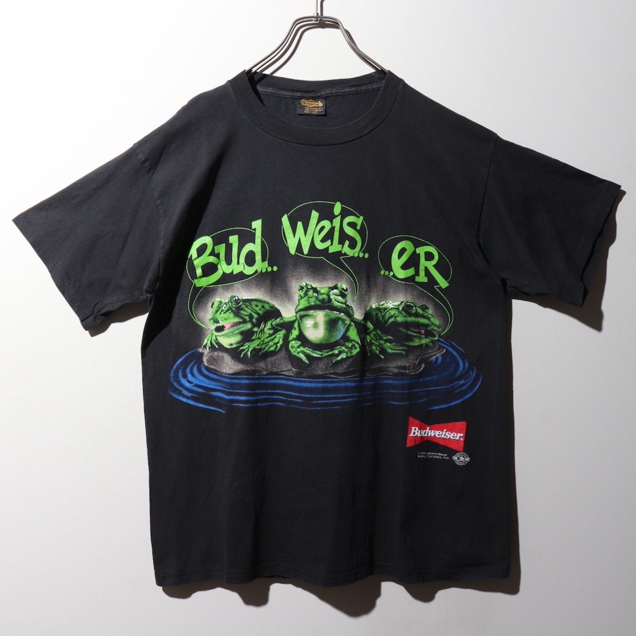 美品 L 95年 USA シングルステッチ バドワイザー カエル Tシャツ 蛙 