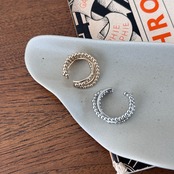 tangled ball cuff ring/gold