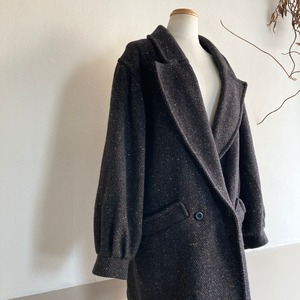 Vintage Wool Herringbone Coat made in UK