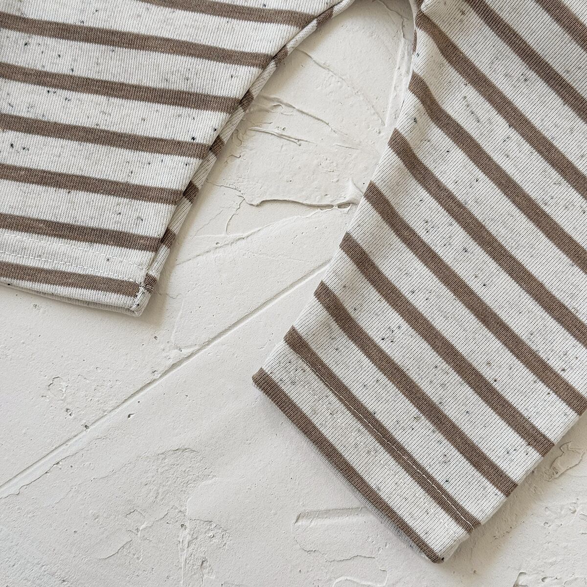 sweetワッペンつぶつぶボーダーカバーオール