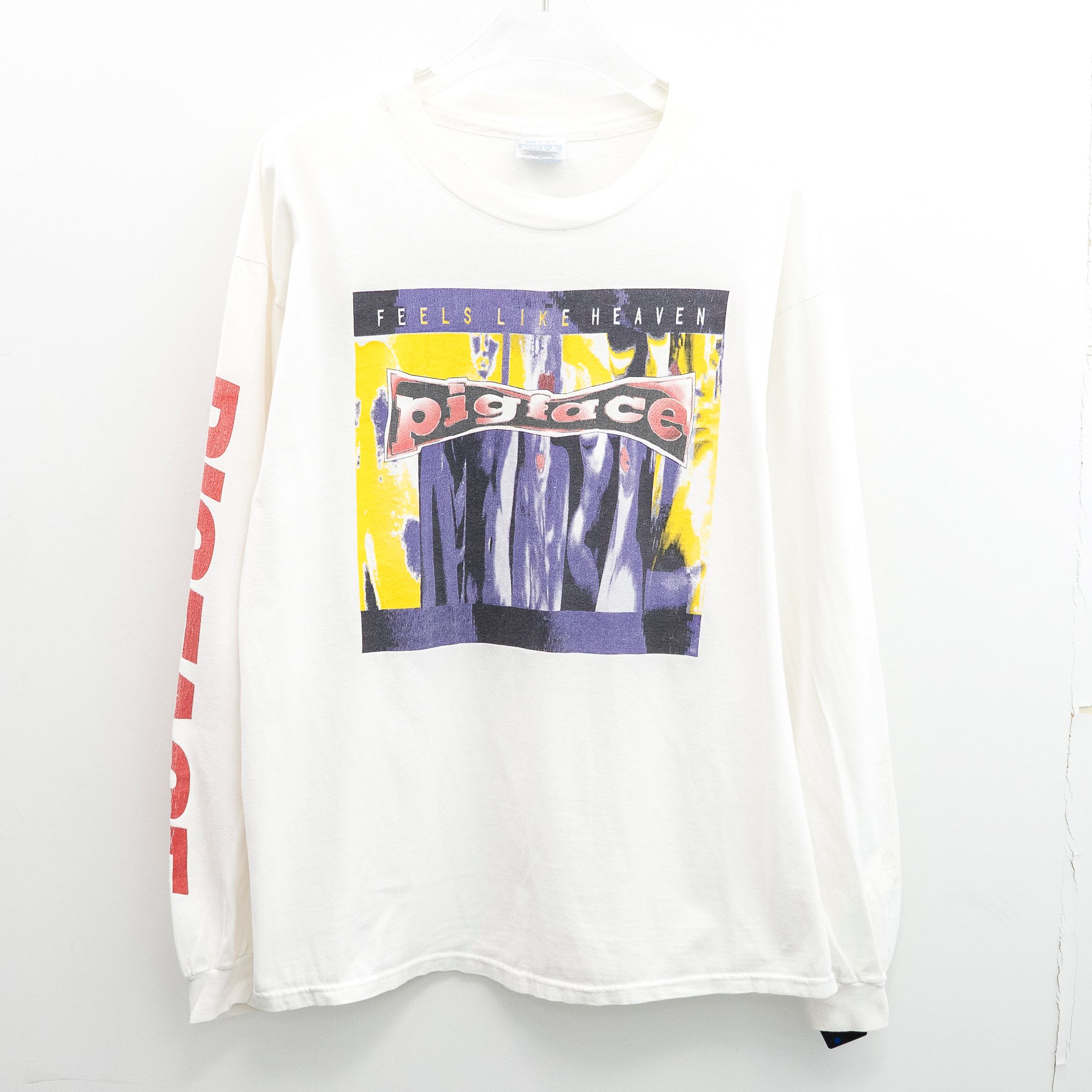 Pig Face " Feels Like Heaven L/S " Hanes XL 【A6-140】
