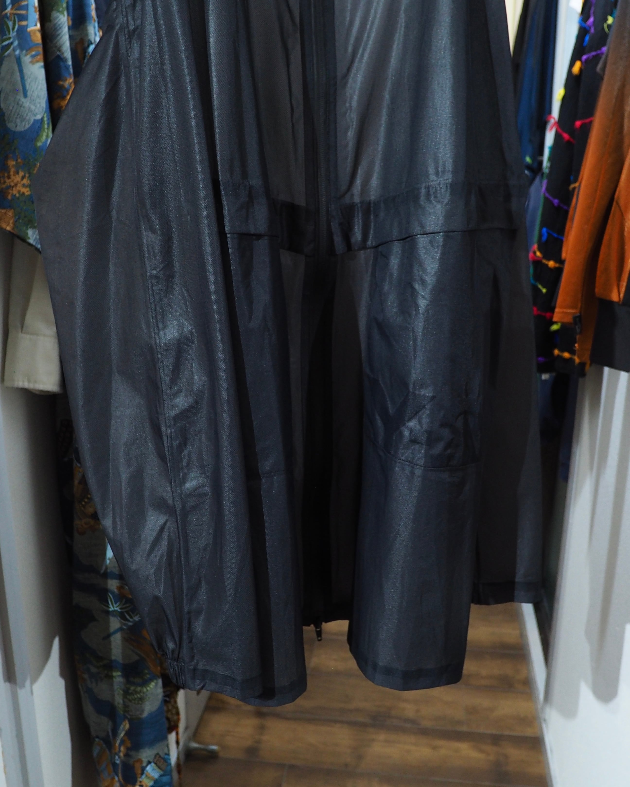 "Y-3(Yohji Yamamoto)" Black sheer Waterproof Nylon Tech Full zip jacket