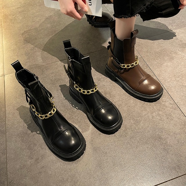 ショートブーツサマーレッドスタイルチェーン 靴 シューズ 夏物 部族の婦人靴22878369361