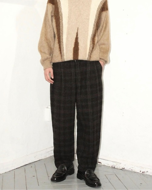 1998AW COMME des GARCONS HOMME 2tac Plaid Wool Slacks