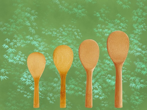 竹製　「スス竹 丸杓子16cm」日本製　ポストIN発送対応商品