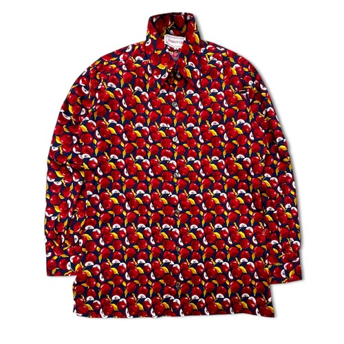 【VINTAGE】70s vintage shirt リンゴ柄　シャツ　