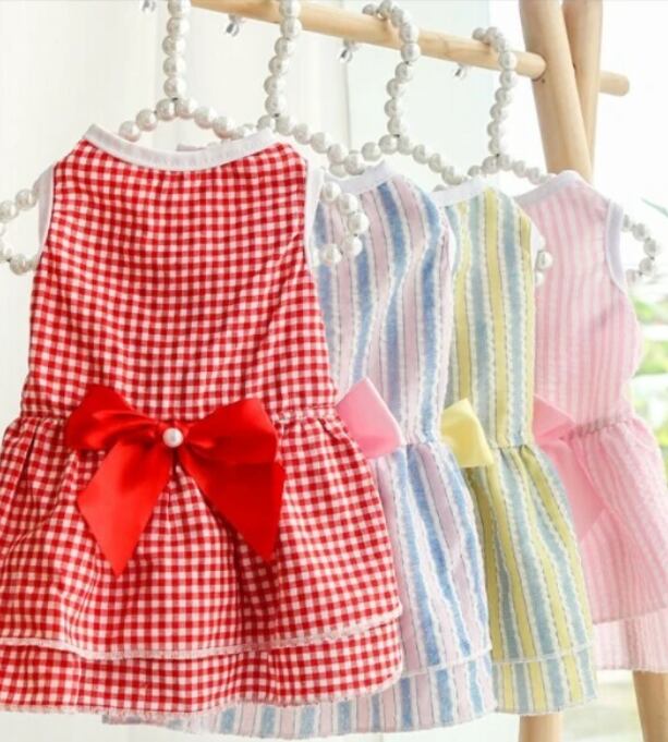 犬服　わんこ服  ペット服　犬用 春夏 ワンピース リボン かわいい  ペット用品